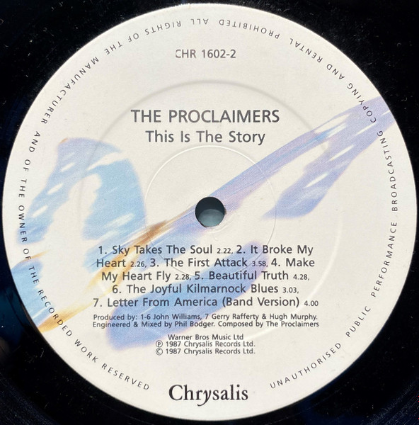The Proclaimers - This Is The Story | Chrysalis (CHR 1602) - 4 The Proclaimers - This Is The Story | Chrysalis (CHR 1602) - 4