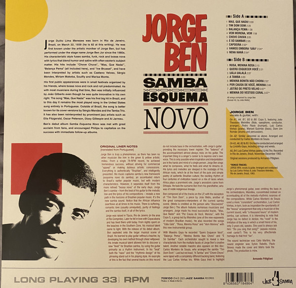 Jorge Ben - Samba Esquema Novo | Jazz Samba Records (709100) - 2