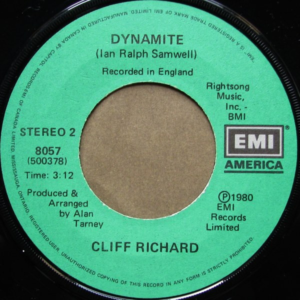 Cliff Richard - Dreaming / Dynamite | EMI America (8057) - 2