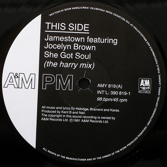 Jamestown  &  Jocelyn Brown - She Got Soul | A&M PM (AMY 819) - 3