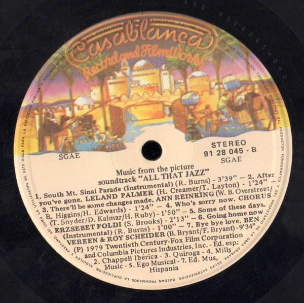 Various - All That Jazz - Music From The Original Motion Picture Soundtrack | Casablanca (91 28 045) - 4 Various - All That Jazz - Music From The Original Motion Picture Soundtrack | Casablanca (91 28 045) - 4
