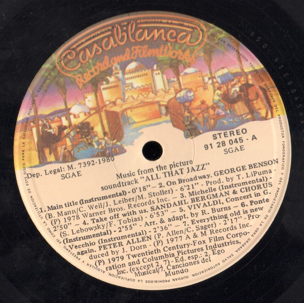 Various - All That Jazz - Music From The Original Motion Picture Soundtrack | Casablanca (91 28 045) - 3 Various - All That Jazz - Music From The Original Motion Picture Soundtrack | Casablanca (91 28 045) - 3
