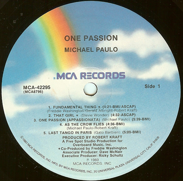 Michael Paulo - One Passion | MCA Records (MCA-42295) - 3 Michael Paulo - One Passion | MCA Records (MCA-42295) - 3