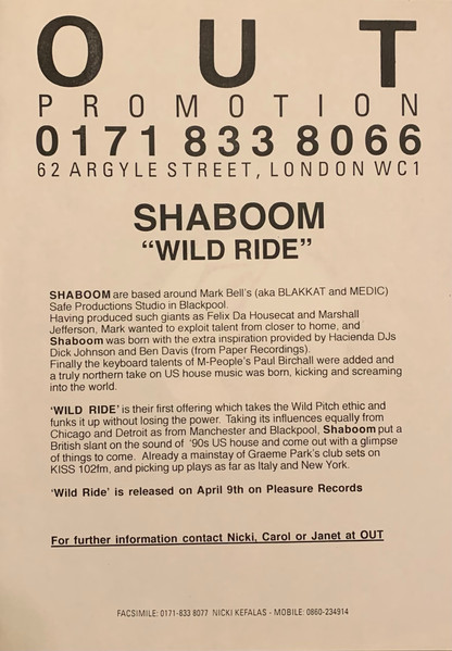 Shaboom - Wild Ride | Pleasure (JOY6) - 3
