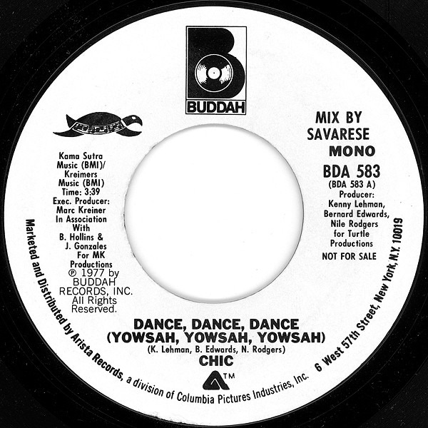 Chic - Dance, Dance, Dance (Yowsah, Yowsah, Yowsah) | Buddah Records (BDA 583) - main