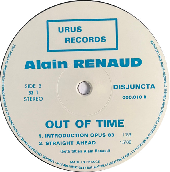 Alain Renaud - Out Of Time | Urus Records (000 010) - 4