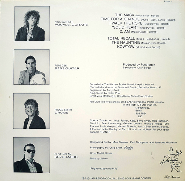 Pendragon - Kowtow | Toff Records (PEND 1) - 4