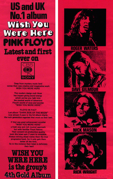 Pink Floyd - Wish You Were Here | CBS/Sony (SOPO100) - 4