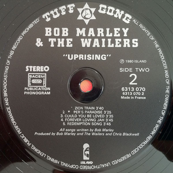 Bob Marley & The Wailers - Uprising | Island Records (6313 070) - 4