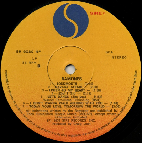 Ramones - Ramones | Sire (SR 6020 NP) - 4 Ramones - Ramones | Sire (SR 6020 NP) - 4