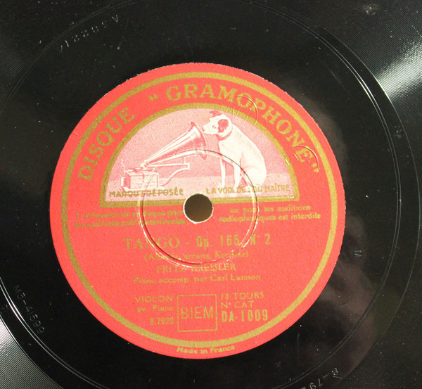 Fritz Kreisler - Tango, Op. 165, No. 2 / La Vie Brève | La Voix De Son Maître (DA.1009)