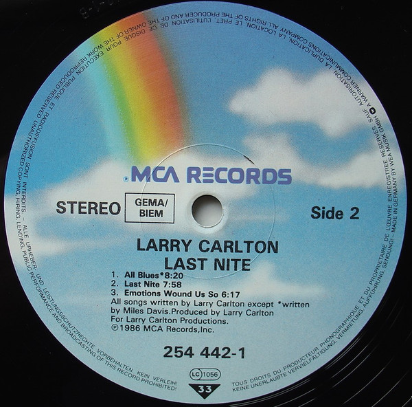 Larry Carlton - Last Nite | MCA Records (254 442-1) - 4 Larry Carlton - Last Nite | MCA Records (254 442-1) - 4
