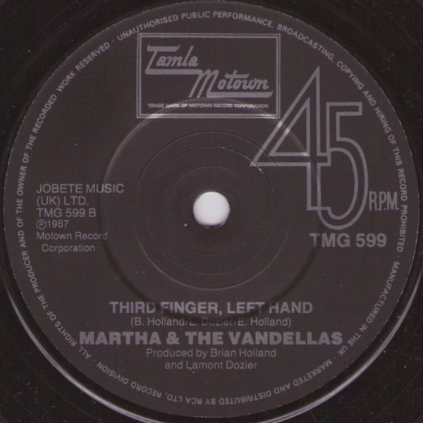 Martha Reeves & The Vandellas - Jimmy Mack | Tamla Motown (TMG 599) - 2