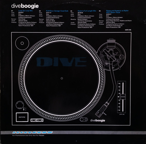 Dive - Boogie | Nylon Records (SAM 3165) - 2
