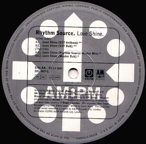 Rhythm Source - Love Shine | AM:PM (581 067-1) - 3