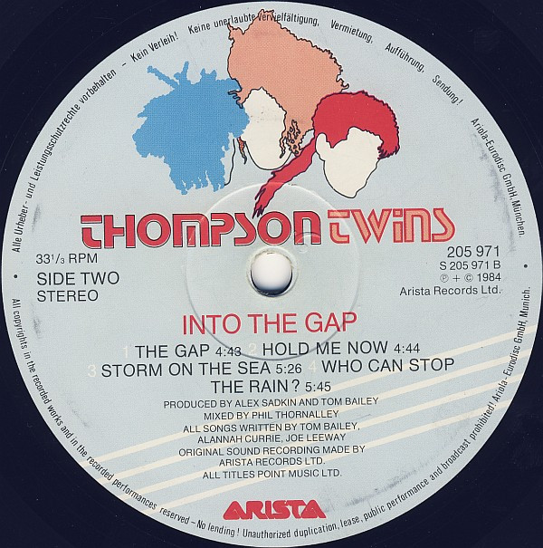 Thompson Twins - Into The Gap | Arista (205 971) - 4