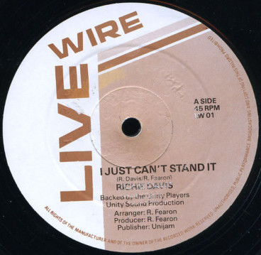 Richie Davis - I Just Can't Stand It / Weh Dem A Do | Live Wire (LW 01) - main Richie Davis - I Just Can't Stand It / Weh Dem A Do | Live Wire (LW 01) - main