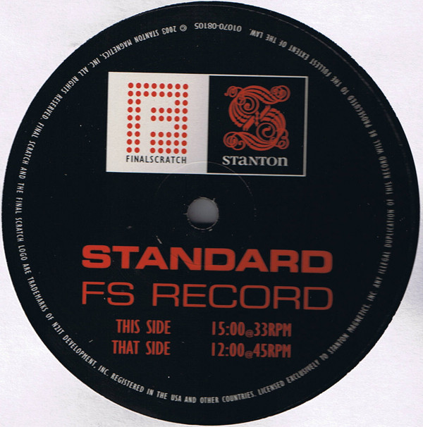 No Artist - Stanton Final Scratch Control Record Standard Version | Stanton Magnetics, LLC (01070-08105)