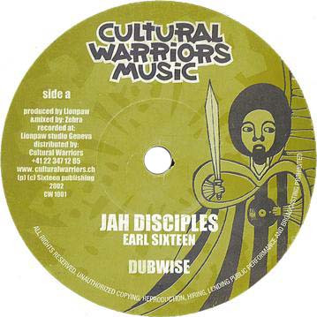 Earl Sixteen / Rod Taylor - Jah Disciples / Too Long | Cultural Warriors Music (CW1001) - main Earl Sixteen / Rod Taylor - Jah Disciples / Too Long | Cultural Warriors Music (CW1001) - main