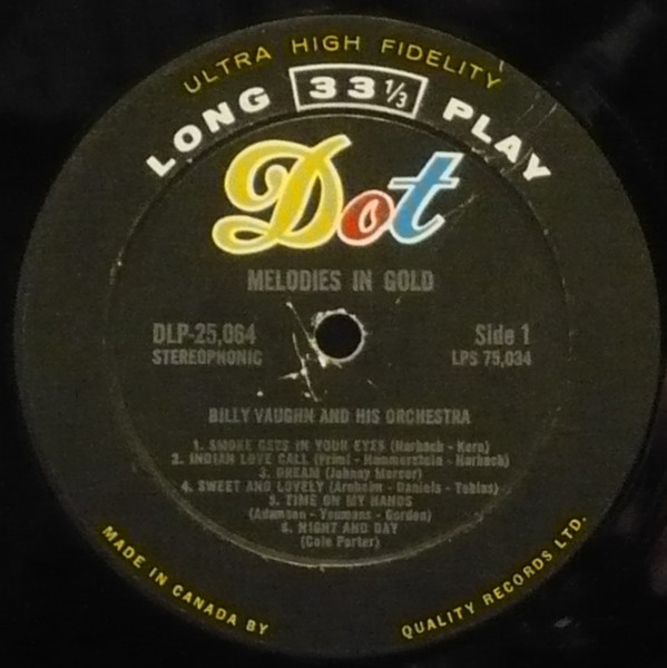 Billy Vaughn And His Orchestra - Melodies In Gold | Dot Records (DLP 25064) - 2