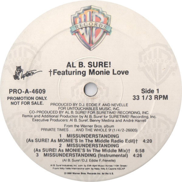 Al B. Sure!  &  Monie Love - Missunderstanding | Warner Bros. Records (PRO-A-4609)