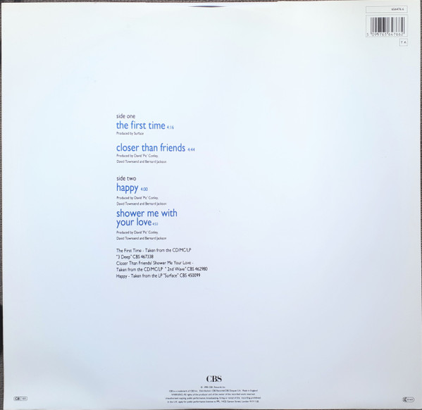 Surface - The First Time | CBS (656476 6) - 2