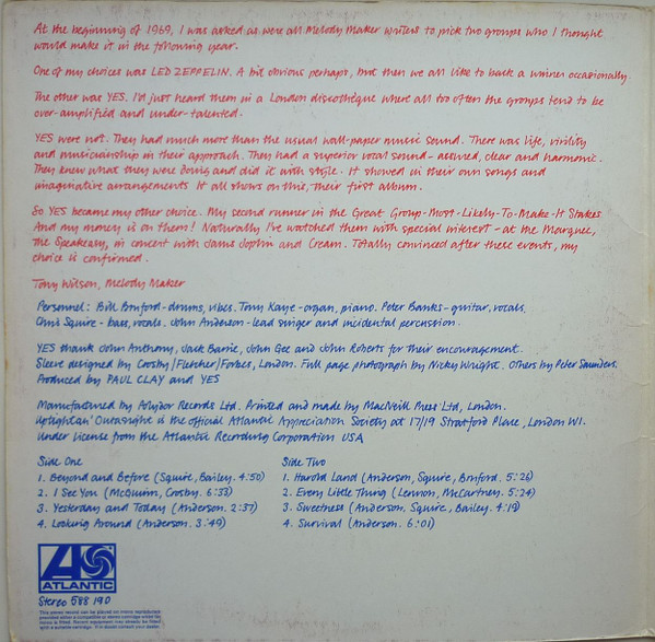 Yes - Yes | Atlantic (588 190) - 2