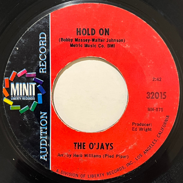 The O'Jays - Hold On / Working On Your Case | Minit (32015) - main