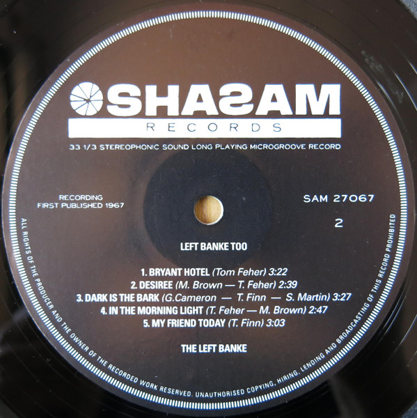 The Left Banke - The Left Banke Too | Shasam Records (SAM 27067) - 4