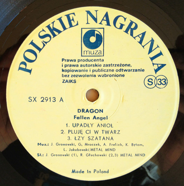 Dragon - Fallen Angel | Polskie Nagrania Muza (SX 2913) - 3