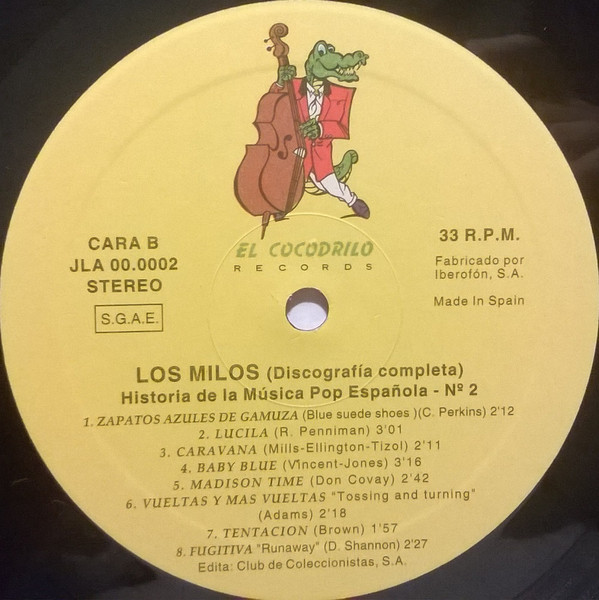 Los Milos - Discografía Completa - Rock And Roll En Español | El Cocodrilo Records (JLA 00.0002) - 4