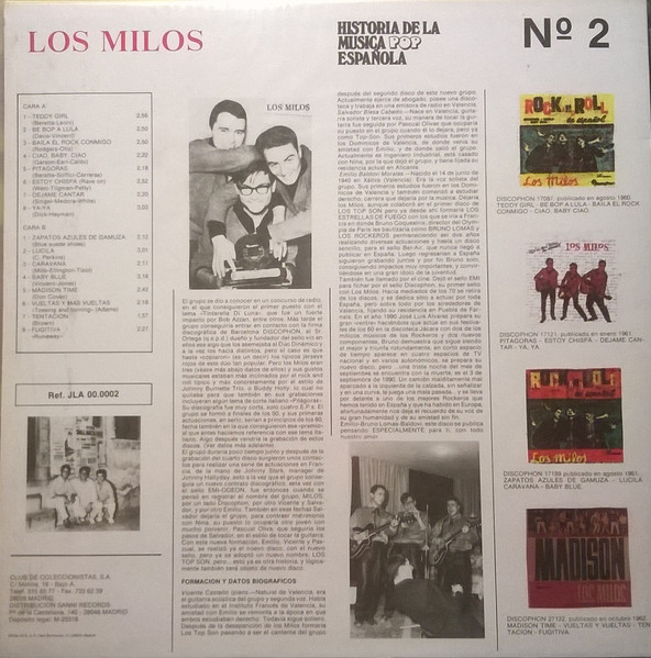 Los Milos - Discografía Completa - Rock And Roll En Español | El Cocodrilo Records (JLA 00.0002) - 2