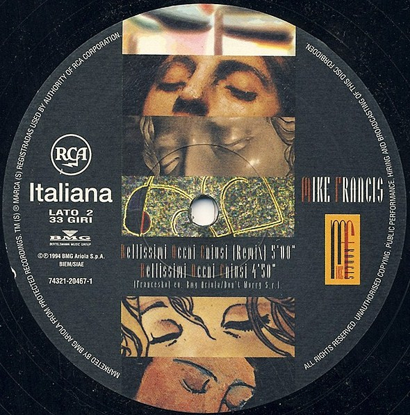 Mike Francis - Bellissimi Occhi Chiusi | RCA Italiana (74321 20467 1) - 2