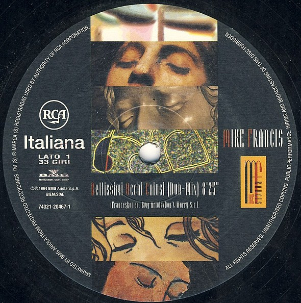 Mike Francis - Bellissimi Occhi Chiusi | RCA Italiana (74321 20467 1) - main