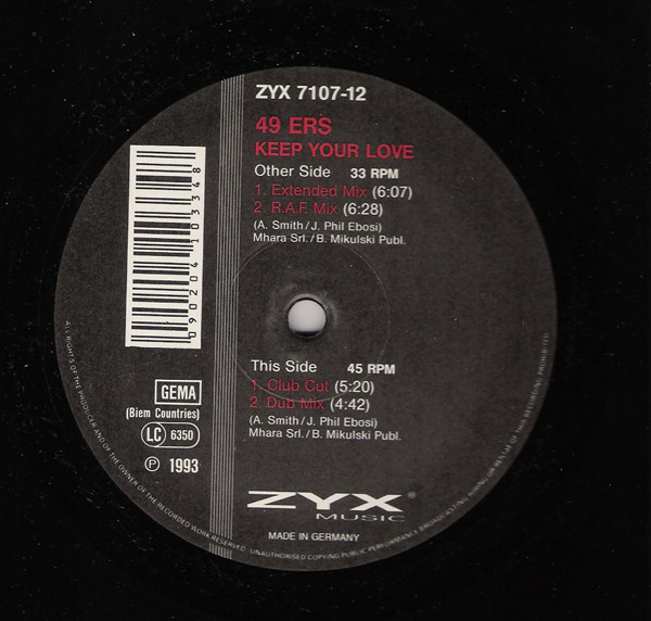 49 Ers - Keep Your Love | ZYX Music (ZYX 7107-12)