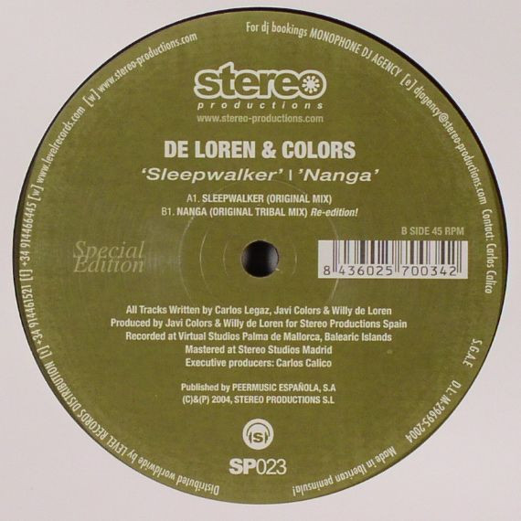 De Loren & Colors - Sleepwalker | Stereo Productions (SP023) - main De Loren & Colors - Sleepwalker | Stereo Productions (SP023) - main