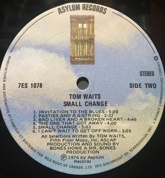 Tom Waits - Small Change [Vinyl] | Asylum Records (7ES-1078) - 4