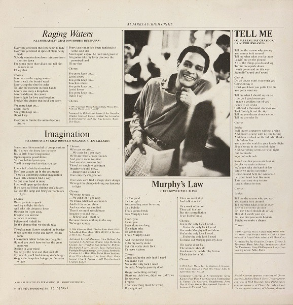 Al Jarreau - High Crime | WEA (25 0807-1) - 5 Al Jarreau - High Crime | WEA (25 0807-1) - 5