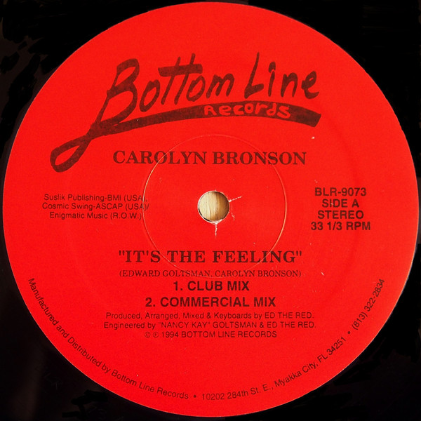 Carolyn Bronson - It's The Feeling | Bottom Line Records (BLR-9073) - main
