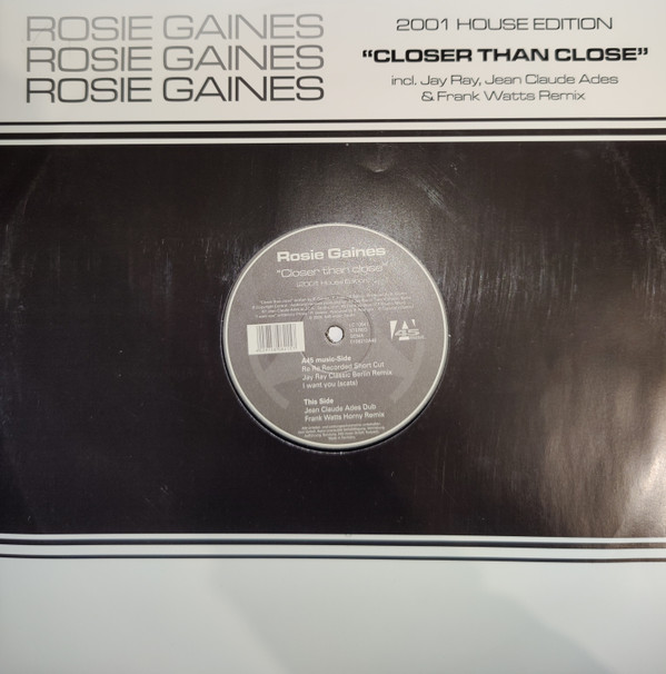 Rosie Gaines - Closer Than Close (2001 House Edition) | A45 Music (0108210A45)
