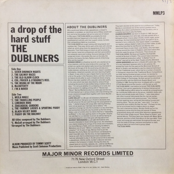 The Dubliners - A Drop Of The Hard Stuff | Major Minor (MMLP3) - 2 The Dubliners - A Drop Of The Hard Stuff | Major Minor (MMLP3) - 2