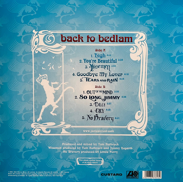 James Blunt - Back To Bedlam | Custard Records (5021732378132) - 2 James Blunt - Back To Bedlam | Custard Records (5021732378132) - 2