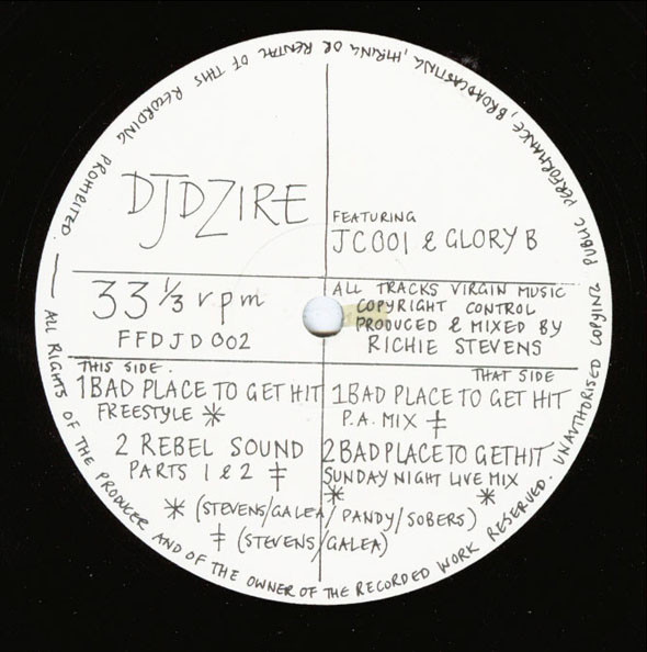 DJ D-Zire Featuring JC-001 & Glory B - Bad Place To Get Hit | Furious Fish Records (FFDJD 002) - 3