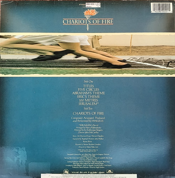 Vangelis - Chariots Of Fire. Music From The Original Soundtrack By Vangelis | Polydor (800 020-1) - 2