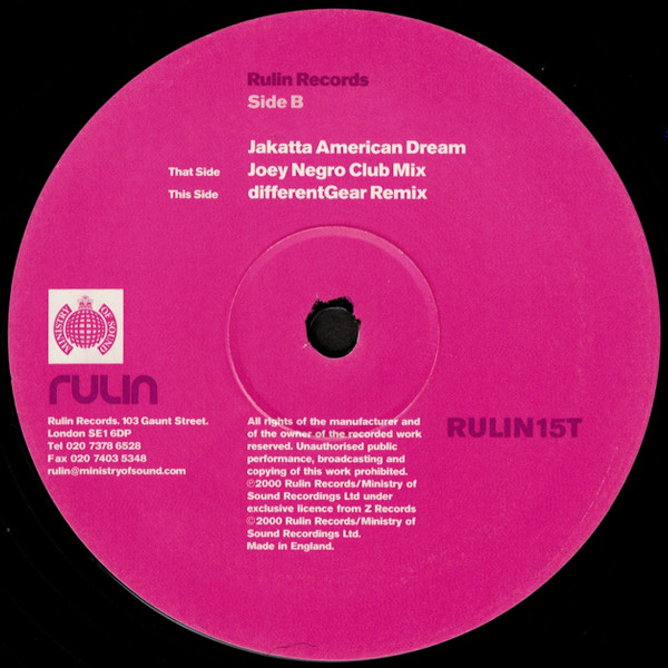 Jakatta - American Dream | Rulin Records (RULIN15T) - 4 Jakatta - American Dream | Rulin Records (RULIN15T) - 4