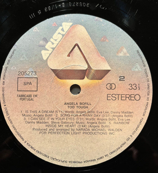 Angela Bofill - Too Tough | Arista (205273) - 4