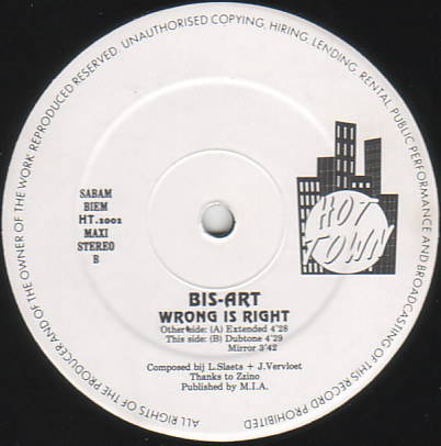 Bis-Art - Wrong Is Right | Hot Town (HT.2002) - 3