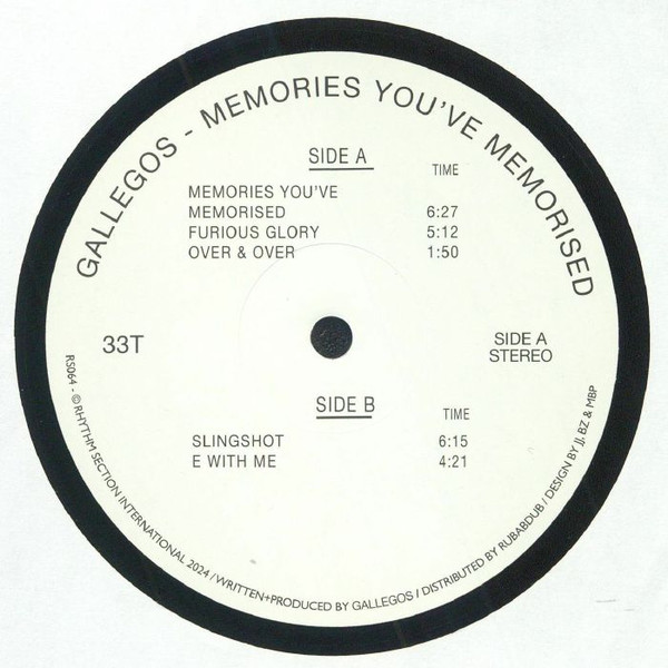 Gallegos - Memories You've Memorised | Rhythm Section International (RS064)