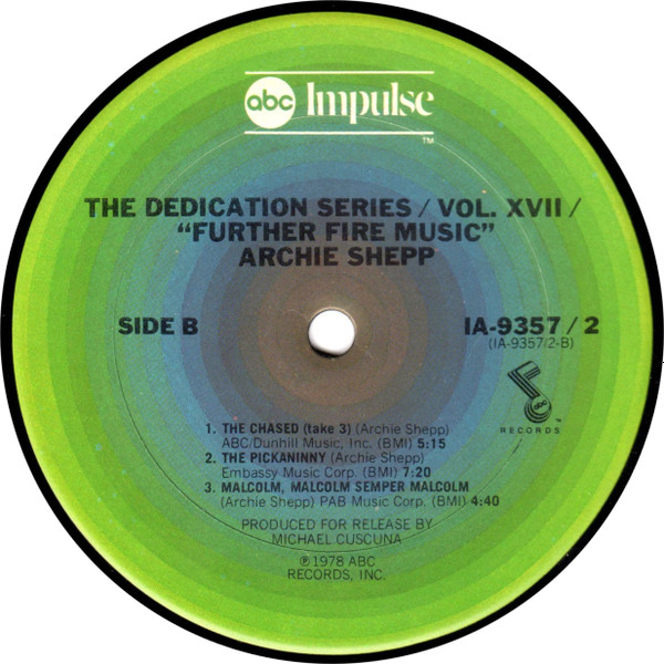 Archie Shepp - Further Fire Music | ABC Impulse! (IA-9357/2) - 4