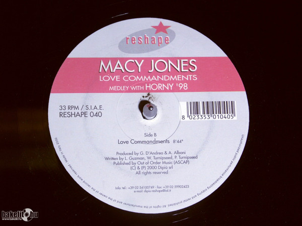Macy Jones - Love Commandments Medley With Horny ´98 | Reshape (Reshape 040) Macy Jones - Love Commandments Medley With Horny ´98 | Reshape (Reshape 040)